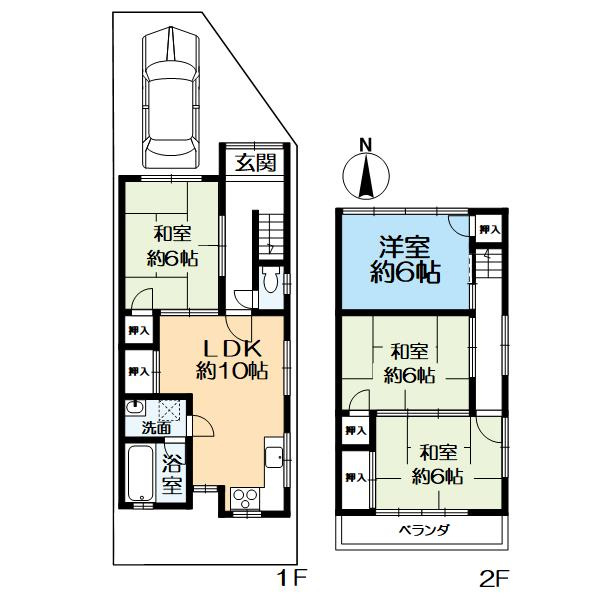 左京区修学院坪江町　戸建の間取り