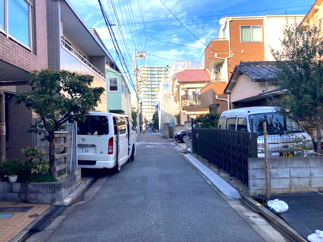 南台3丁目・売地の前面道路含む現地写真