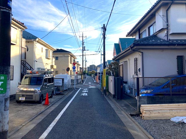 宮前3丁目・新築戸建の前面道路含む現地写真