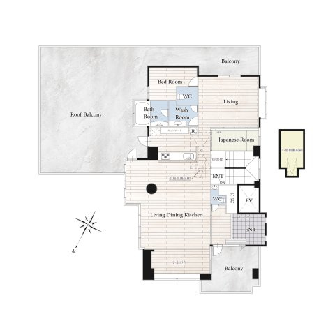 【間取り】 | 5階フロアの間取図
※現況優先、設備間取り気になる箇所等は案内時にお確かめ下さい