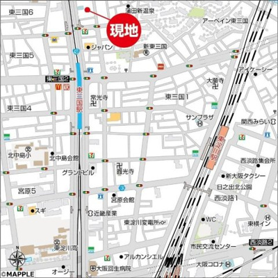 【地図】 | セレニテ東三国ミラク 