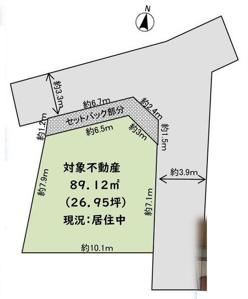 伊勢原市上粕屋　中古戸建の区画図