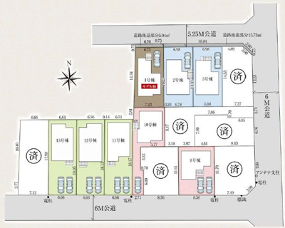 【区画図】 | 調布市深大寺北町7丁目　新築戸建　全14棟