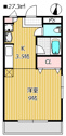 【間取り】 | ゆとりのあるお部屋の広さに注目です