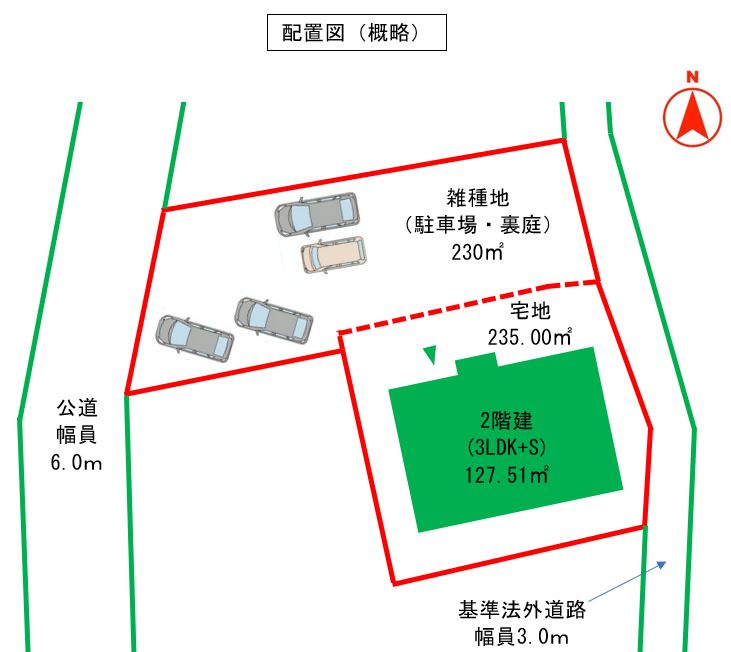 藤岡市藤岡2期　中古の地図|配置図　