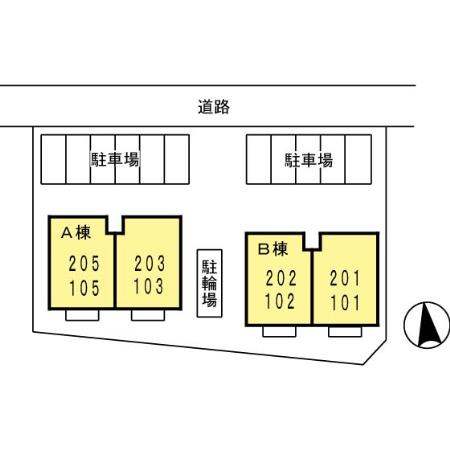 フリーデン山川【キャッシュバック対象物件】の区画図