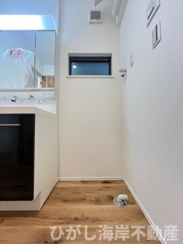 茅ヶ崎市浜竹1丁目　新築戸建　全6棟のランドリースペース|洗濯機置場
