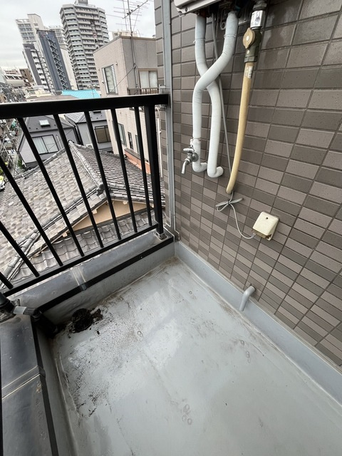 屋外洗濯機置場