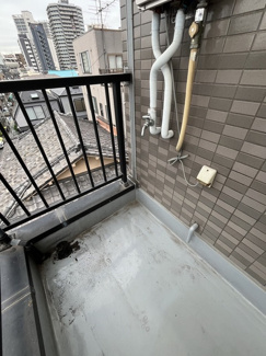 屋外洗濯機置場