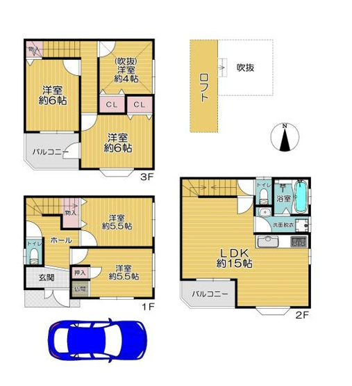 【間取り】 | 門真市小路町　中古戸建