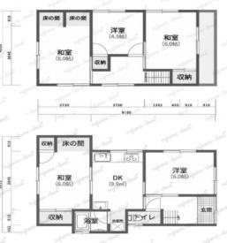 和歌山市田尻　中古戸建の間取り