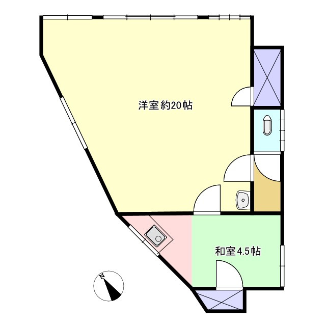 S1692R　東本郷店舗の間取り