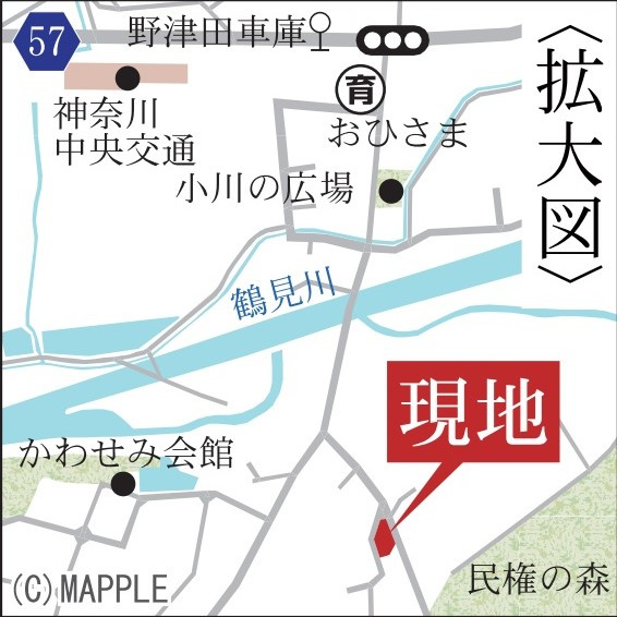 町田市野津田　新築1棟！の地図|案内図拡大図