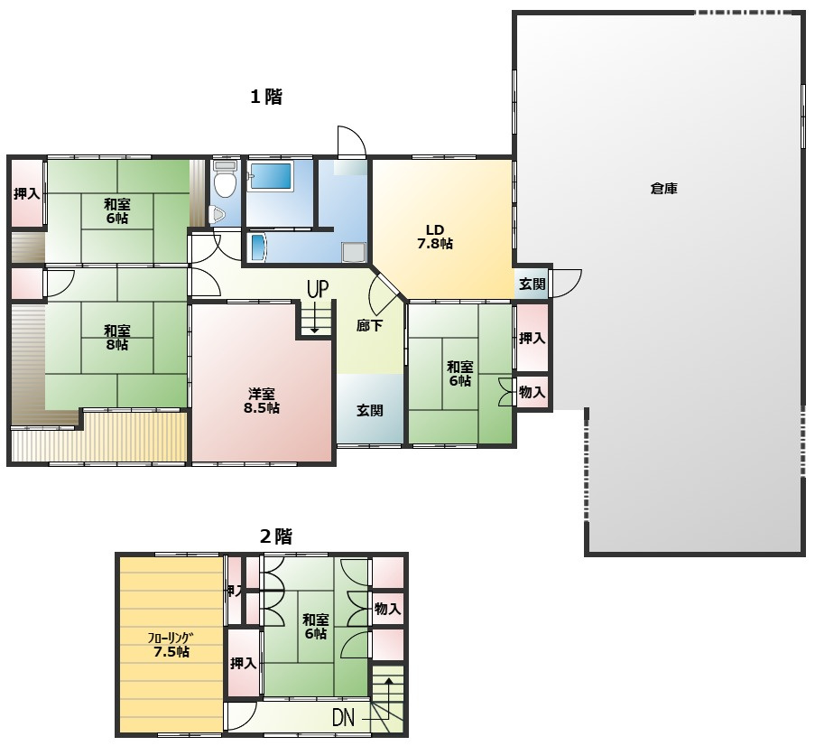 鏡売家の間取り