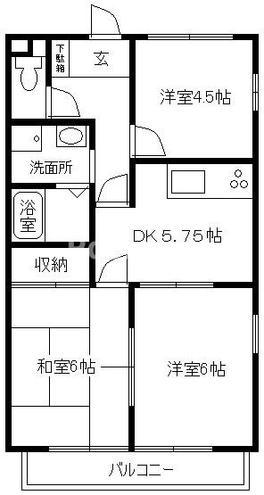 ケスハイツ一色の間取り