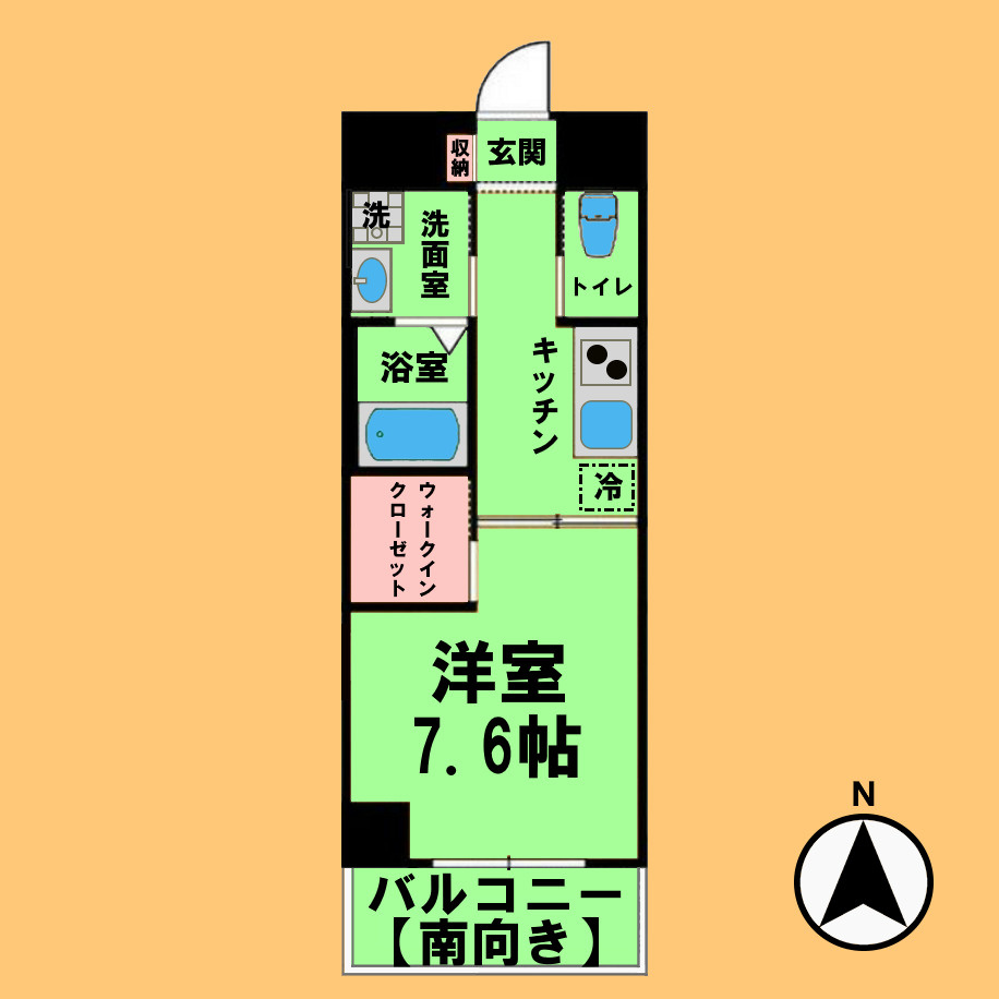 TIRAPALACE天神山の間取り|間取り反転タイプ