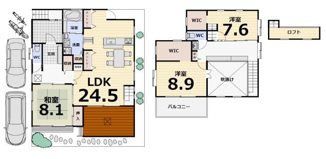 垂水区本多聞　戸建の間取り