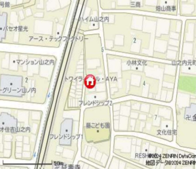 【地図】 | 大阪市住吉区S造2階建ての一棟収益物件！