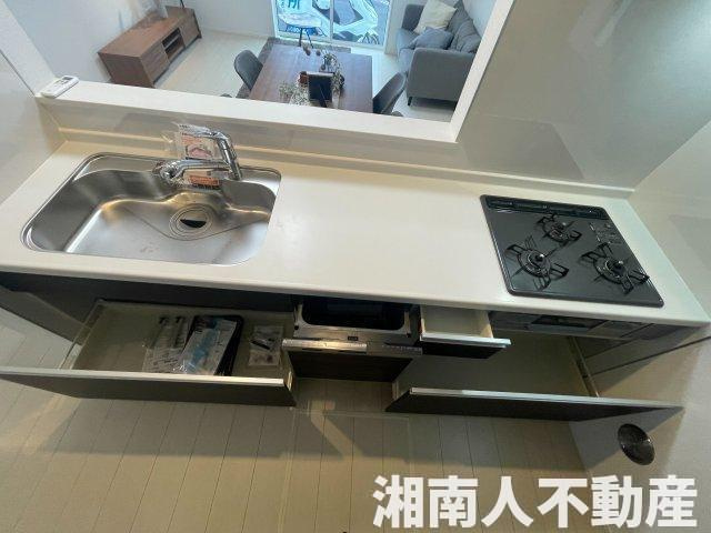 ●小・中学校の近く！ファミリー向け！　茅ヶ崎市今宿　新築戸建てのキッチン|きれいなキッチンです