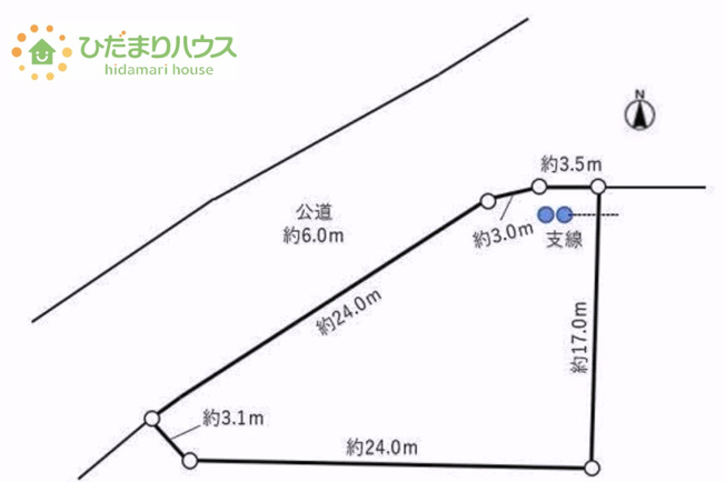 【土地図】 | 守谷市松前台3丁目　売地　87坪 | 建築条件無し、お好きなハウスメーカーで建築可能です♪