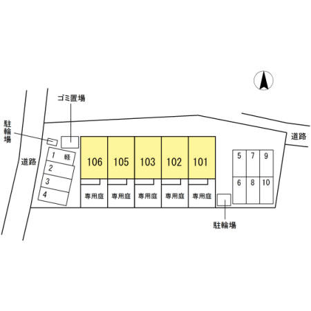 ルミエールあぞのの区画図