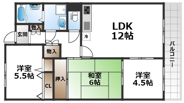 【間取り】 | ヒルズ刀根山