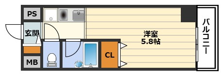 クレール東天満の間取り