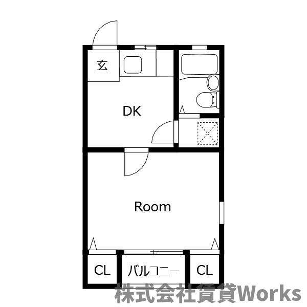 クレブランド二軒屋No.1の間取り