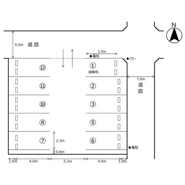 岐阜市須賀２丁目の駐車場の間取り