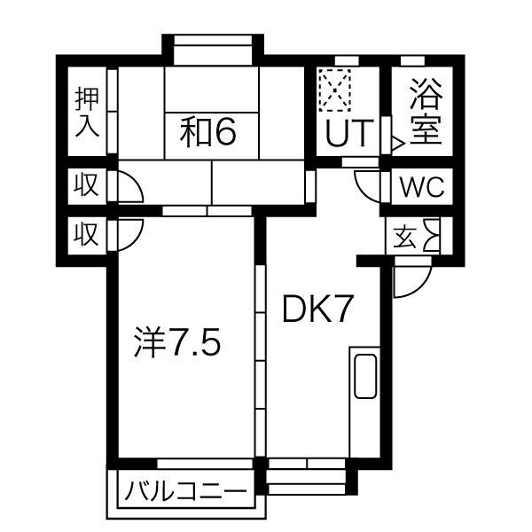ユーハイツ光の間取り