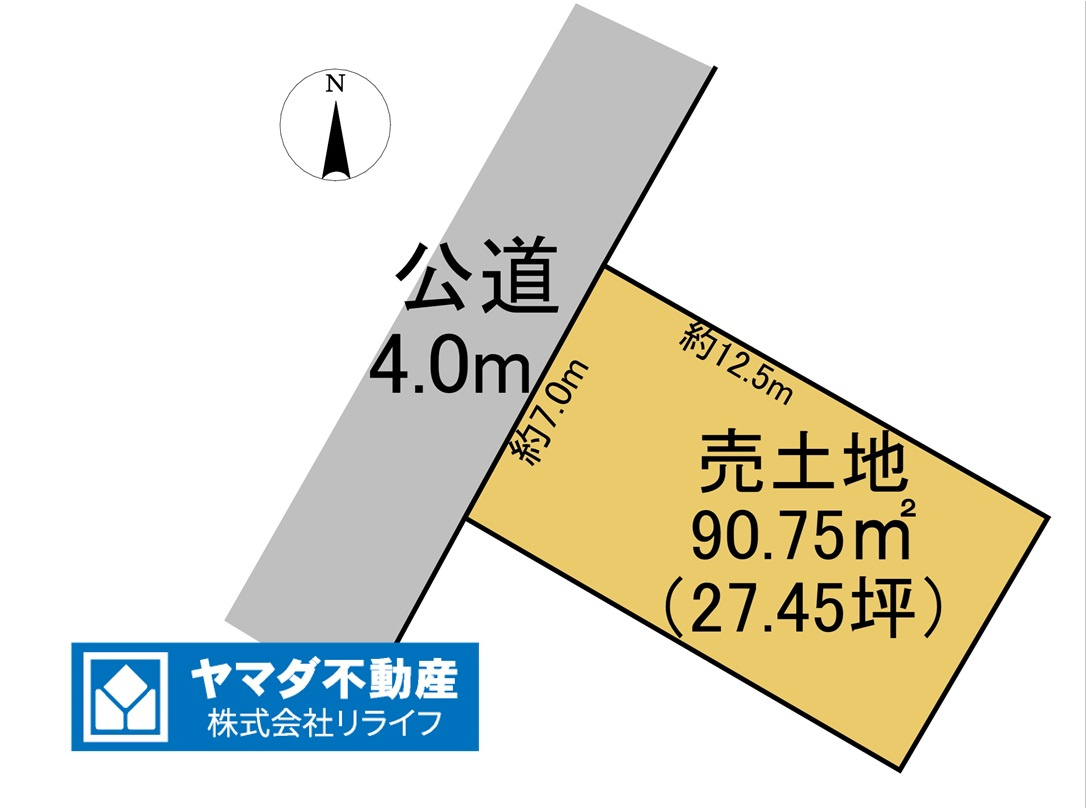 売土地　岐阜市東川手五丁目　27.45坪