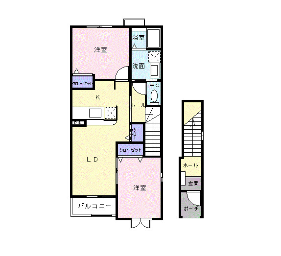 パラッツォリーノ　ローザＢの間取り