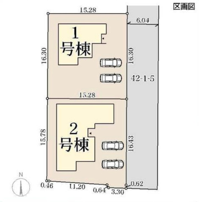 【区画図】 | 丹波市柏原町柏原  新築分譲住宅全二区画