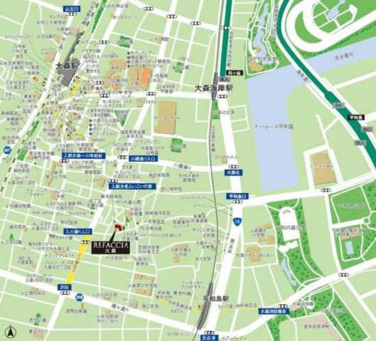 レファシア大森の地図