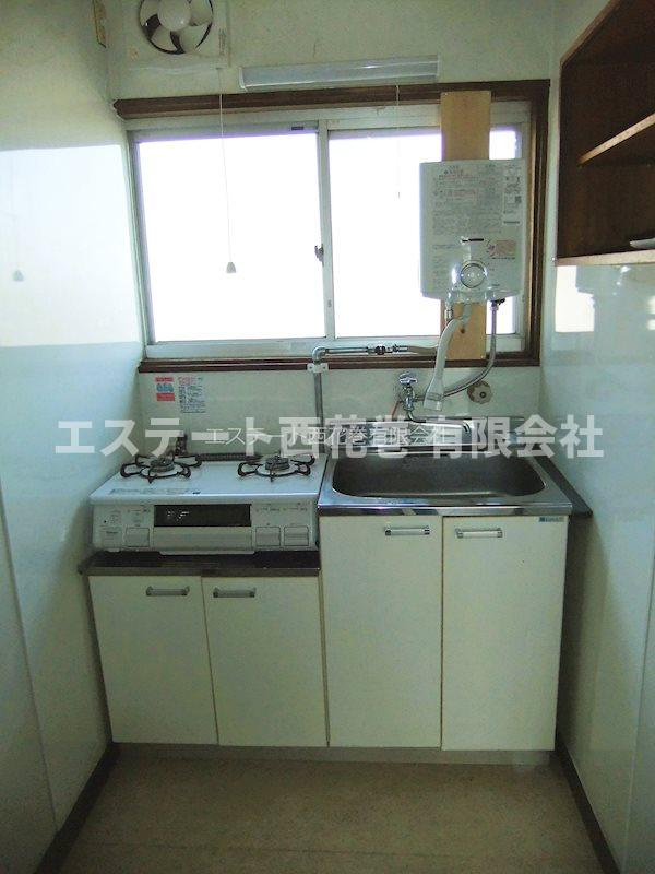 菅原荘（貸家）のキッチン|ガスコンロは残置物です