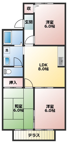 ブランニュー白山の間取り