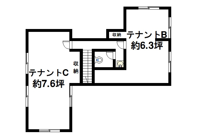 一箭様テナントの間取り