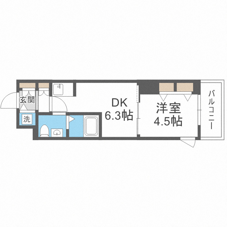 TLRレジデンス本町WESTの間取り