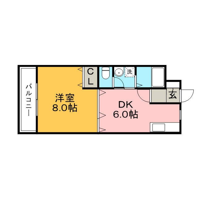 クラウンII津福の間取り