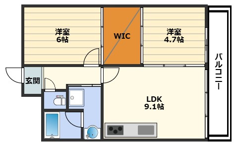 ES-Grande Umedakita(旧アルセダーコート梅北)の間取り