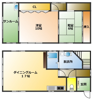 【間取り】 | 友道K貸家
