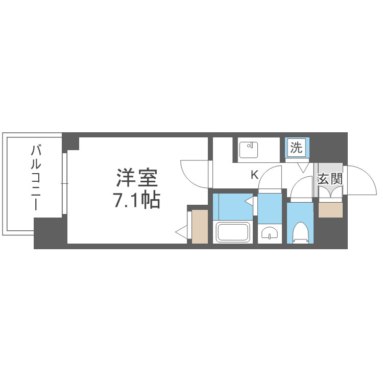 ラドゥセールシンオオサカの間取り|※図面は反転です。
