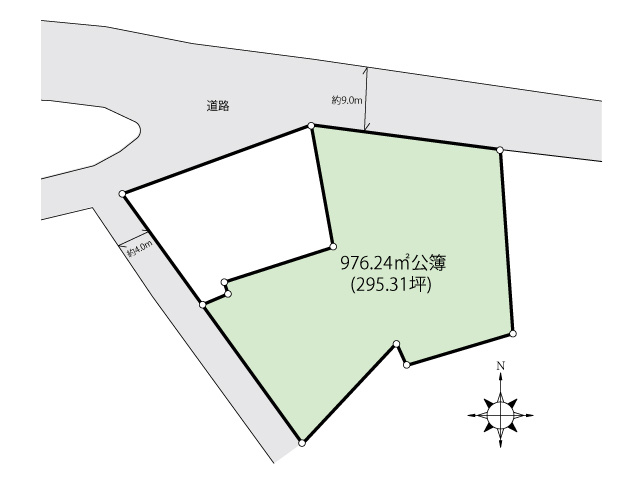 【土地図】 | 【建築条件なし】大仙市太田町小神成 太田東小学校目の前の土地物件