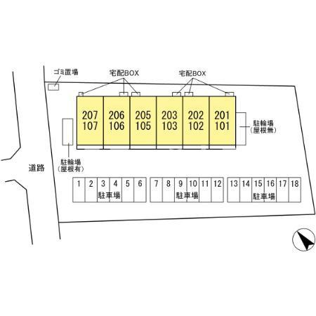 船橋市三山６丁目のアパートの区画図
