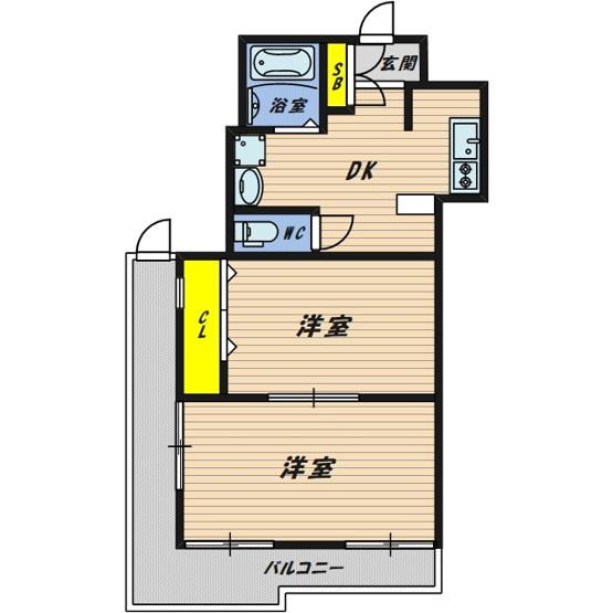【間取り】 | ハイツプライム