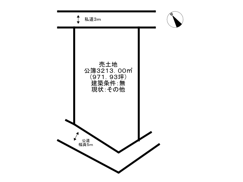 姫路市夢前町寺/売土地の土地図