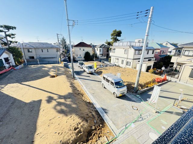市川市菅野２丁目新築戸建【八幡小学校：10分】の展望|バルコニーより道路側眺望