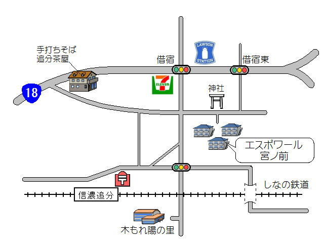 北佐久郡軽井沢町大字長倉の賃貸マンションの地図