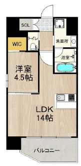 大阪市西区本田２丁目の賃貸マンションの間取り
