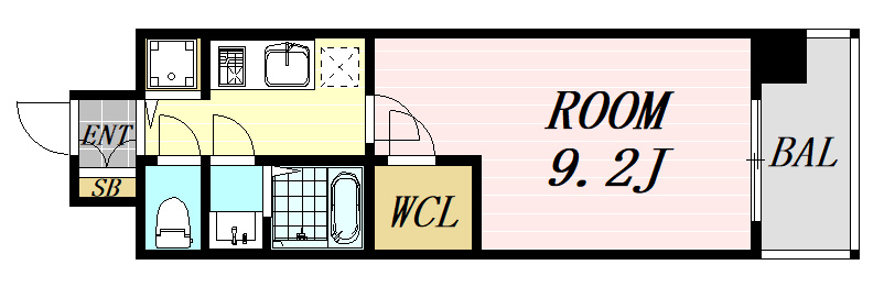 アーデンタワー靭公園　仲介手数料無料の間取り